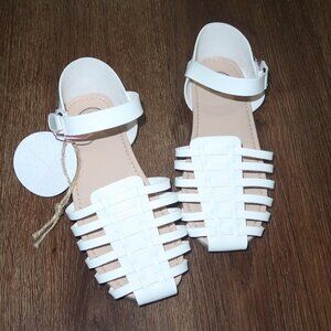NWT Girls SweetHoney Whim & Wander White Huaraches Strappy Sandals Shoes size 3Y